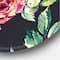Designart - Red VIntage Roses and Berries On Black - Farmhouse Metal Circle Wall Art